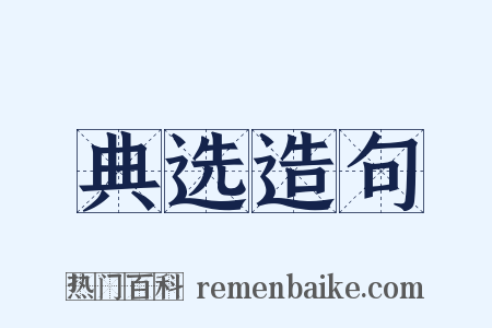 典选造句是什么意思的图片